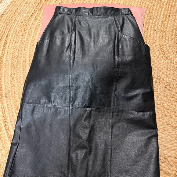 Jacqueline Ferrar Dresses & Skirts - Leather A-Line Vintage Skirt